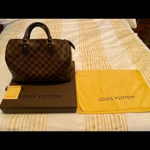 Authentic Louis Vuitton Damier Ebene Speedy 30